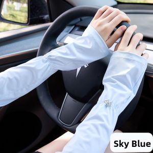 MiiOW | Cat Woman Sun Protection Ice Sleeve Womens New 2025 High Aesthetic Value Ice Silk Arm Cover Cycling Sunshade Protection UV Protection