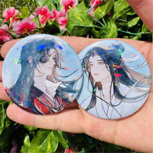 58mm Anime ‌Heaven Officials Blessing‌ Xie Lian San Lang Hua Cheng Cosplay COSTUME Badge Pin SPTE Tinplate Brooch Xmas Gift