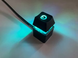 Desk ON/OFF Power Switch for Desktop Computer RGB Backlight Mechanical Shaft Key External Remote Start PC Mainboard Reset Button