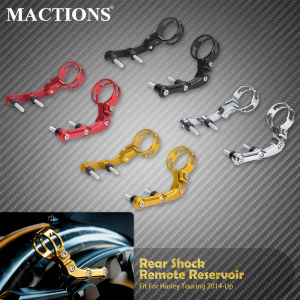Mactions | Motorcycle Shock Absorber Remote Reservoir Mounts Bracket For Harley Touring FLHTK Electra Street Road Glide Road King FLH 14-Up