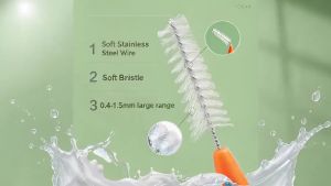 I Shape Dental Brush Picks Interdental Brush Orthodontic Correction Tooth Gap Brush Tooth Braces Cleaning Soft Bristles 30pcs