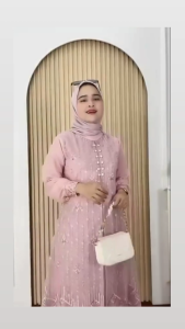 COD Dress Terbaru / Laila Dress / Bahan Velvet apk Brokat Tille / Dress Lebaran / Gamis Termurah