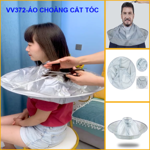 Áo choàng cắt tóc không làm tóc dính lên người chống thấm nước. Có thể gập gọn dụng cụ hứng tóc khi cắt tóc tại nhà