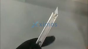 Xximos 18mm Black Utility knife Stainless Steel SK5 Retractable Knob Cutter Cutting Tool