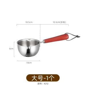 Mini 304 Stainless Steel Hot Oil Pot Egg Fry Pan Durable Non-coated Kitchen Cooking Utensil for Gas And Induction Stoves