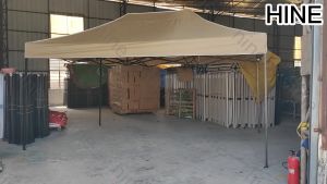Folding Retractable Tent 3×4.5/3×6M Khaki Adjustable Height Outdoor Tent for Car Heavy Duty Waterproof Big Tents