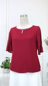 Áo kiểu thiết kế thanh lịch sang trọng chất liệu Tằm Ý Cao Cấp AN4L0624 thương hiệu Thiều Hoa