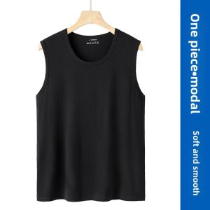 TIANJIANG | Mens Thin Summer Sleeveless Shirt Wide Shoulder