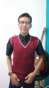 R17MP - Rompi Rajut Pria & Wanita | Warna Merah Maroon Motif Polos Garis Putih | Vest Bahan Premium 100%