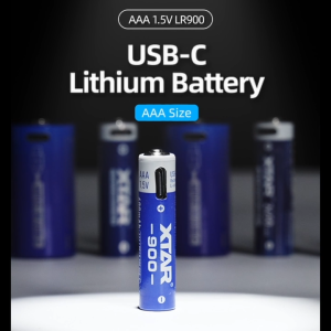 XTAR AAA 1.5V LR900 - USB-C Rechargeable Lithium-Ion Battery -  600mAh True Capacity - LED Indicator