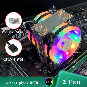 4 Heat Pipes CPU Air Cooler X99 3Pin/4Pin PWM RGB Cooling Fan For Intel LGA 775 1366 1151 1155 1200 1700 2011 AMD AM3 AM4 AM5
