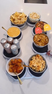 [SG Ready Stock] Rotating Tray 8Plate Dining Table 360° For family use or group meals/The Lazy Susan Revolution Portable Meal