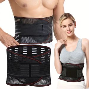 Lumbar Support Belt Compression Waist Support Belt Breathable Mesh Lower Back Brace Adjustable Elastic Pain Relief Spine Support