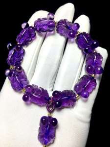 The Best Natural Amethyst Goldfish Bracelet & Exquisite Carving Crystal: Transparent Gold and Jade Hall More Than Every Year Exquisite Atmosphere Gifts with Good Products