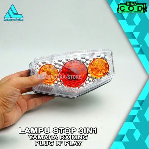 ASMARALOKA - [Stoplamp Plus Sein 3in1] Lampu Belakang Variasi Motor Yamaha Rx King 3in1 Mika Bening Rxking