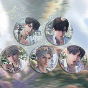 58mm Game Love and Deepspace Zayne Rafayel Caleb Sylus Xavier Cosplay COSTUME Badge Pin SPTE Tinplate Brooch Halloween Prop Gift