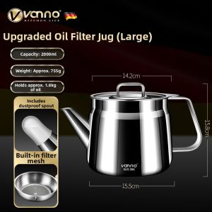 VONNO | Drip-Free Easy-to-Clean Oil Dispenser Bottle