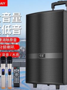 Sony F37 Portable Outdoor Bluetooth Speaker with Microphone for Square Dance And Karaoke 15 Inch Pole Mounted Sound System