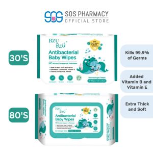 BZU BZU Anti Bacterial Baby Wipes (30 Pcs / 80 Pcs)