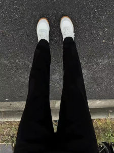 กางเกงยีนส์ทรงสลิมฟิตสีดำสำหรับผู้ชาย ทรงตรง ทรงสลิมฟิต กางเกงขายาวทรงสลิมฟิตเอวสูง ทรงสลิมฟิต