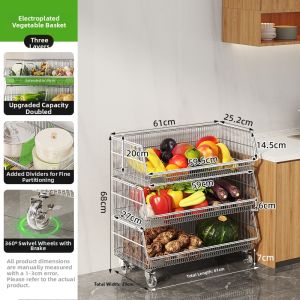 Multi-function Kitchen Organizer Shelf Cart