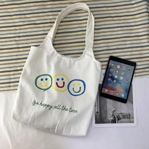 Túi Tote Canvas Dung Tích Lớn Túi Vải Đeo Vai Đơn Túi Đeo Vai Cho Nữ Túi Đeo Vai Đơn Đồ Trang Trí Kawaii Túi Xách Túi Đeo Vai