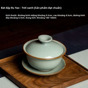 SANQINTANG | Bộ Trà Gaiwan Ruyao Gốm Sứ Ba Tài Năng