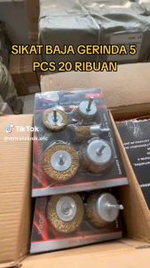 (5pcs) SIKAT MANGKOK SET ISI 5PCS/SIKAT KAWAT BAJA GERINDA