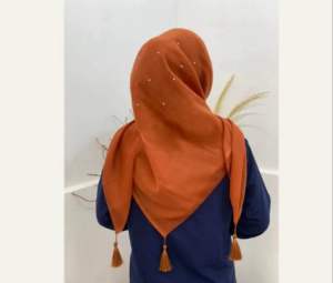 HIJAB SEGI EMPAT PARIS TASSEL PAYET TABUR SWAROVSKI SENADA PREMIUM