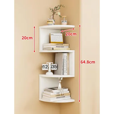 evesigar | Bedroom Corner Wall Mounted Storage Shelf Triangle
