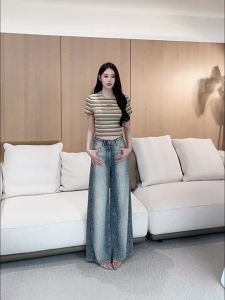 Áo Thun Knit Sọc Màu