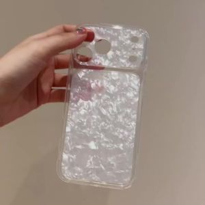 Luxury Glitter Shell Pattern Change to 17 Pro Max Phone Case for IPhone 12 13 14 15 16 17 Pro Max 11 Shockproof Soft Clear Cover
