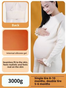 Lightweight Silicone Maternity Belly Fake Pregnant Stomach Realistic Prop for Non-Pregnant Women Summer 2024 Thickened Sponge Pad