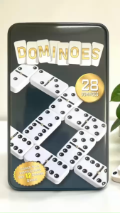 Domino 28 Quân Cao Cấp – Quân Dày 11mm Cầm Chắc Tay Hộp Kim Loại Sang Trọng [D52]