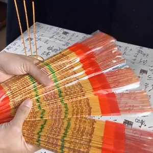 30Pcs Chinese Incense Sticks Fengshui Lucky Red Yellow Mantra Incense Boosting Carreer Energy and Wealth
