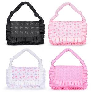 MOJOYCE Fashionable Tote Bag for Women Large Capacity Casual Shoulder Bag with Bowknot Design for Girls