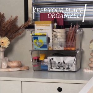 LOCAUPIN Multifunctional Storage Rack Holder Stackable Organizer Transparent Kitchen Coffee Tea Box Seasoning Holder