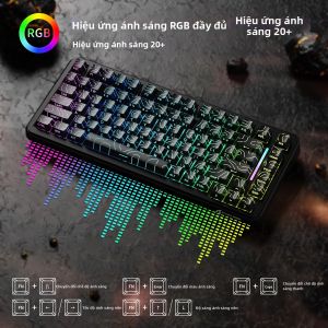 ATTACK SHARK | Bàn Phím Chơi Game Cơ Học Không Dây ATTACK SHARK X82 PRO HE RGB 2.4G/Có dây/BT Tốc Độ Phản Hồi 8K Hành Trình Phím Điều Chỉnh Được Kích Hoạt Nhanh