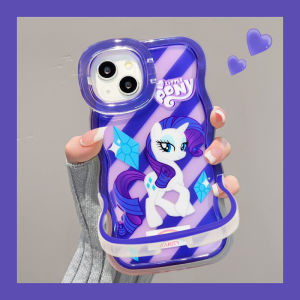 Cute Little Pony Dual Stand Phone Case Compatible with Apple 16 iPhone 15/13 New Model 11promax Huawei P70 Womens Style Mate60pro Honor 200 OPPO RENO12 Xiaomi 14