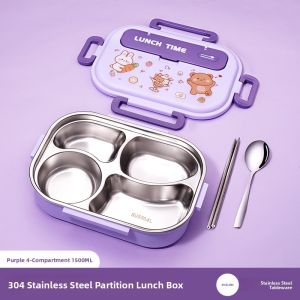 ATNPQZ | Microwave Safe Stainless Steel Lunch Box for Elementary School Students