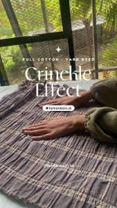 Kain Katun Yarn Dyed Crinkle Premium