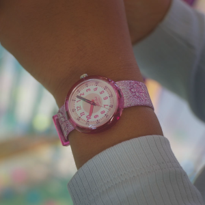 Flik Flak Disco Time (FPNP177) Pink Recycled PET / Metallic yarn Kids Watch