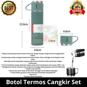 TJ Botol Minum Thermos 500ml Vacuum Cup Stainless Cangkir gelas Termos Vaccum Flask Panas Dingin Perlengkapan Rumah Multifungsi