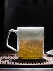 JINGDEZHEN | Large Capacity Ceramic Tea Cup with Lid