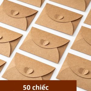 Bộ Thiệp Tình Yêu Cổ Điển Bview Art 50 Chiếc Với Phong Bì Giấy Kraft Có Khóa Hình Trái Tim Và Giấy Viết Cho Các Cặp Đôi