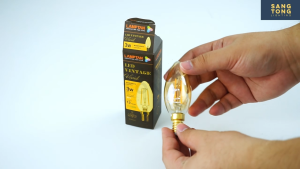 Lamptan หลอดไฟจำปา LED Light Bulb Vintage 3w รุ่น VIVID หลอดไฟวิเทจขั้ว E14 แสง Warm White ประกันศูนย์ 1 ปี จกาแลมป์ตัน หลอดไส้ เอ็ดดิสัน จำปา