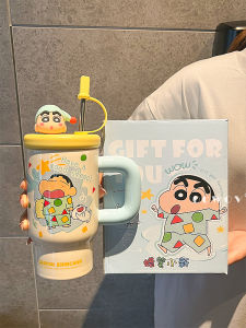 Ceramic Mug with Straw High Aesthetics Large Capacity