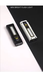 Vimite COB Strong Light Flashlight 500LM Aluminum Alloy Material USB Rechargeable Emergency Light Outdoor Portable Multi-functional Camping Light