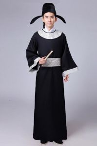 Tang Dynasty Costume Set Li Bai round Neck Gentleman Scholar Song Intellectual Du Fu Poet Dragon Boat Festival Qu Yuan Hanfu