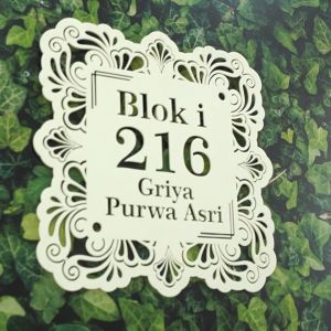 NOMOR RUMAH AKRILIK / ACRYLIC KRAWANGAN SERIES 02 / PLAT AKRILIK